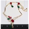 NEW RHINESTONE NECKLACE AND EARRING SET