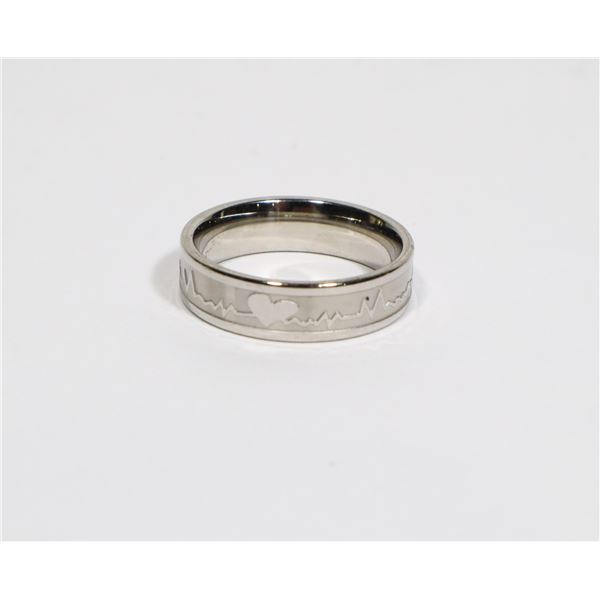 NEW STAINLESS STEAL SIZE 9.25 SILVER TONE RING
