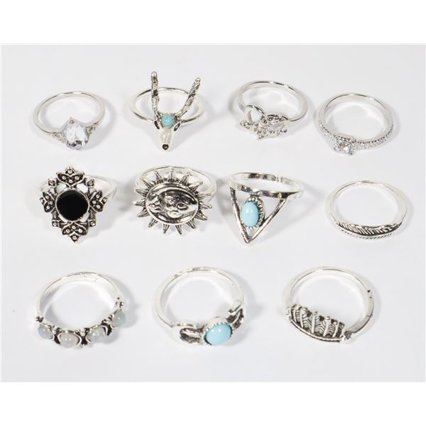 LOT OF NEW SIZE 7 FASHION RINGS