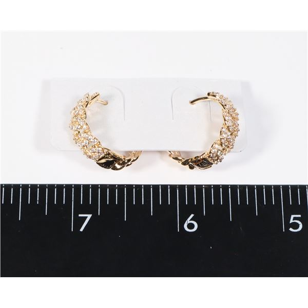 NEW CUBIC ZIRCONIA HOOP EARRINGS