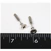 NEW SILVER TONE SCREW STUD EARRING