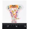 NEW FLOWER DESIGN ARTISTIC ELEPHANT BROOCH