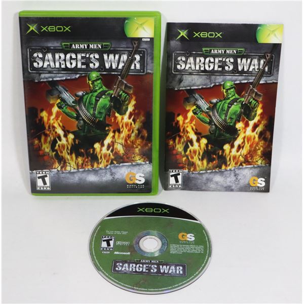 #184 XBOX GAME CIB ARMY MEN SARGE'S WAR