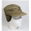Image 1 : #342 GREEN MILITARY STYLE CAP W/ FOLDING BACK