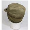 Image 2 : #342 GREEN MILITARY STYLE CAP W/ FOLDING BACK