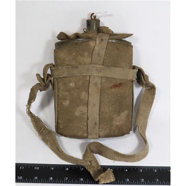 #356 WW2 BRITISH CANADIAN CANTEEN W/ KHAKI WORN