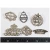 Image 1 : #406 LOT OF 6 FOREIGN CAP BADGES ARMY POLICE LATE