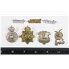 Image 1 : #407 LOT OF 7 FOREIGN CAP BADGES ARMY POLICE LATE