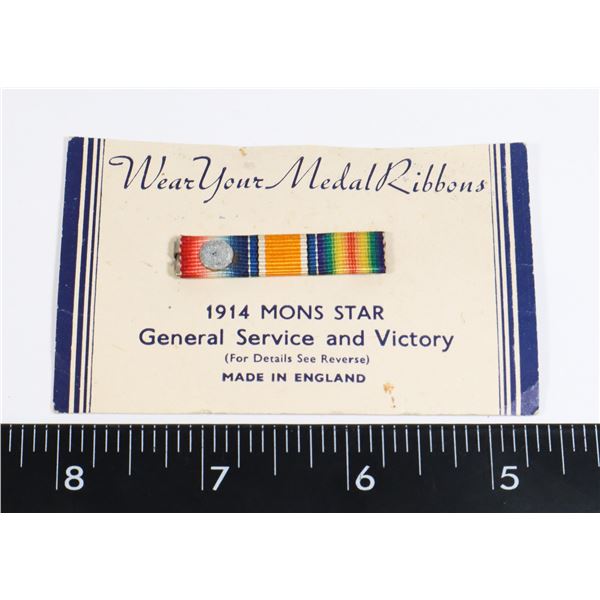 #441 WW2 BRITISH MINIATURE MEDAL RIBBON BAR ON