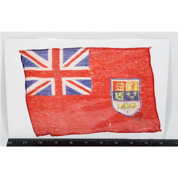 #442 WW2 CANADIAN RED ENSIGN SILK MINIATURE FLAG