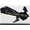 Image 1 : #448 ROYAL BRITISH NAVY CAP TALLY HMS BERRY HEAD