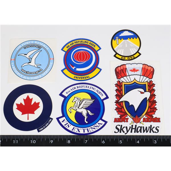 #450 6 AIR FORCE MILITARY STICKERS DECALS