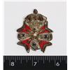 Image 1 : #452 UNIDENTIFIED ORNATE CLOTH INSIGNIA CROWN