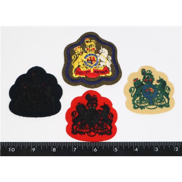 #461 LOT OF 4 COAT OF ARMS BRITISH CANADA UNIFORM