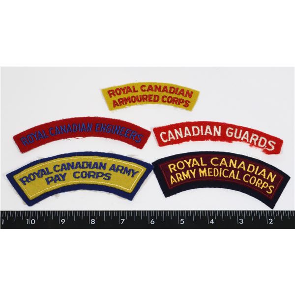 #463 5 CANADIAN SHOULDER TITLE UNIFORM INSIGNIA