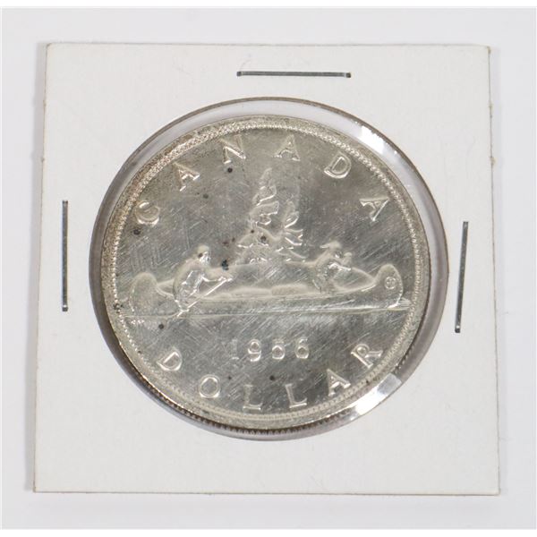 #497 1956 CANADIAN $1 VOYAGEUR SILVER DOLLAR COIN