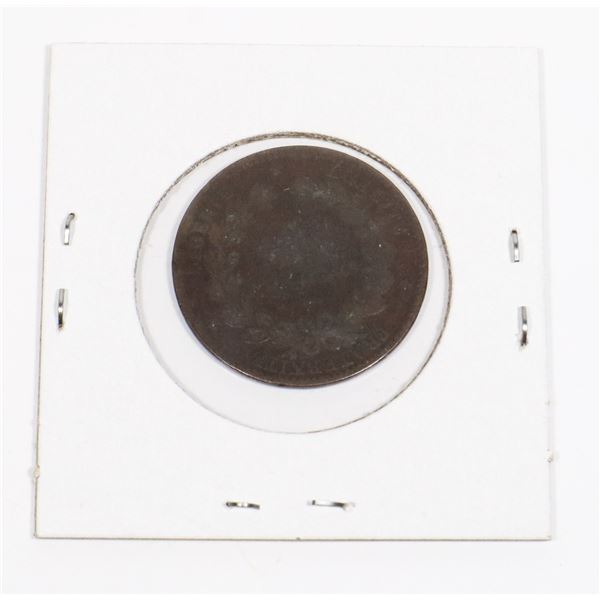 #519 FRENCH 1873 WORN COIN CENTIMES ANTIQUE