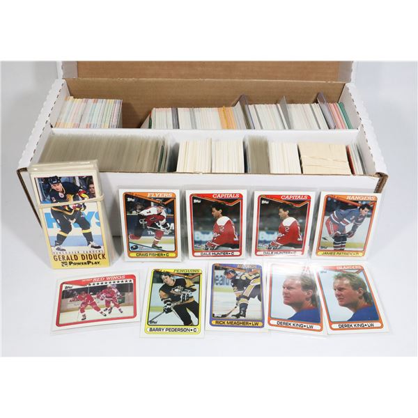 #619 LARGE BOXED LOT HOCKEY CARDS TOPPS FLEER NHL