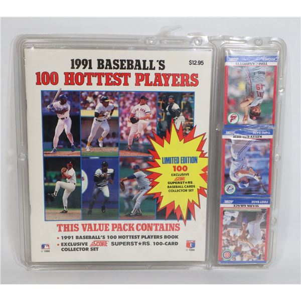 #620 SEALED BASEBALL CARD LOT 1991 BOOK + SCORE