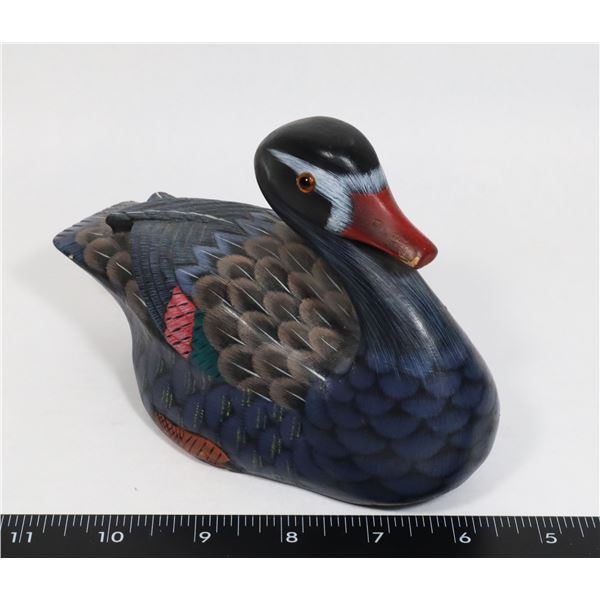 #628 HAND PAINTED WOODEN DUCK