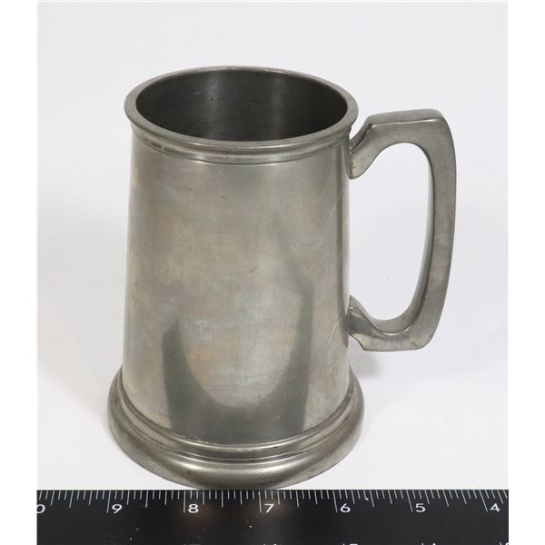 #653 PEWTER MUG "ONE FOR THE ROAD" CRACKED