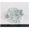 Image 1 : #654 GLASS FROG CANDLE HOLDER ORNAMENTAL