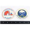 Image 1 : #740 VINTAGE BUTTON BUFFALO SABRES + NORDIQUES