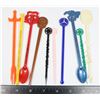Image 1 : #757 LOT OF 10 VINTAGE STIR STICKS 1960'S 70'S INC