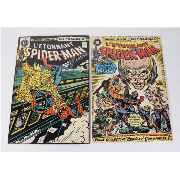 LOT OF 2 L'ETONNANT SPIDER-MAN FRENCH COMIC BOOKS