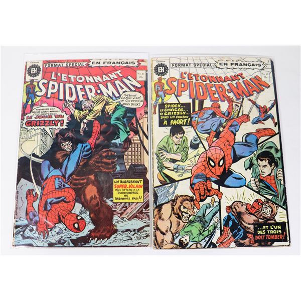 LOT OF 2 L'ETONNANT SPIDER-MAN FRENCH COMIC BOOKS