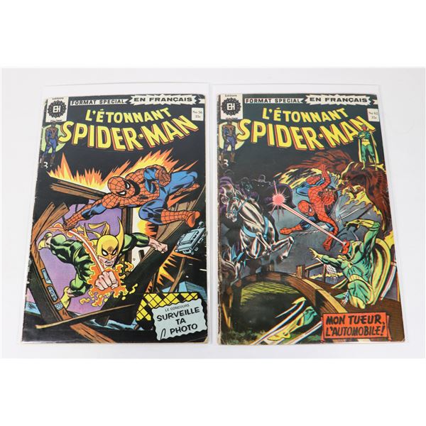 LOT OF 2 L'ETONNANT SPIDER-MAN FRENCH COMIC BOOKS