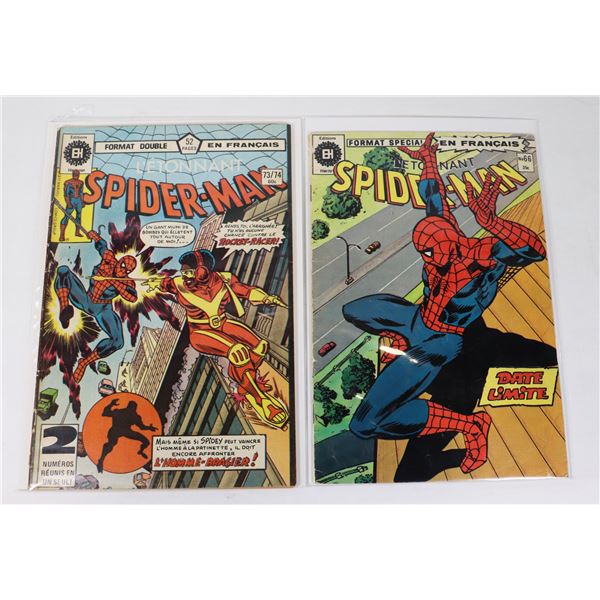 LOT OF 2 L'ETONNANT SPIDER-MAN FRENCH COMIC BOOKS