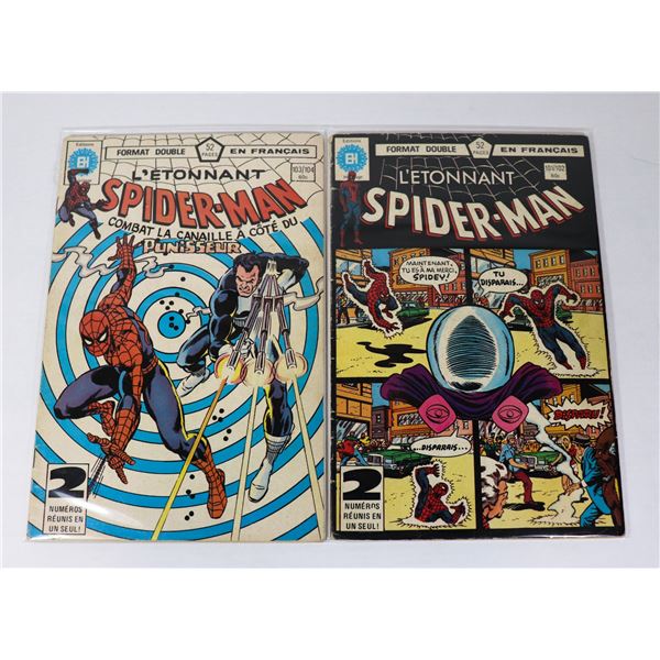 LOT OF 2 L'ETONNANT SPIDER-MAN FRENCH COMIC BOOKS