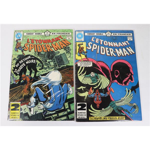 LOT OF 2 L'ETONNANT SPIDER-MAN FRENCH COMIC BOOKS