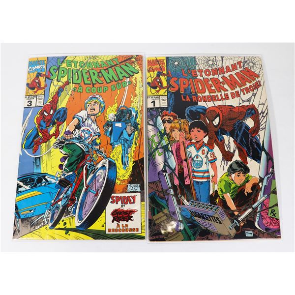 LOT OF 2 L'ETONNANT SPIDER-MAN FRENCH COMIC BOOKS