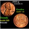 Image 1 : 1955-p Lincoln Cent 1c Grades Gem+ Unc RD