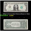 Image 1 : 2003 $1 Green Seal Federal Reserve Note Grades Gem+ CU
