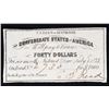 Image 2 : 1861 Confederate Forty $40 interest Note  Grades Select CU