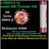 Image 1 : Shotgun Lincoln 1c roll, 2004-d 50 pcs Brandt 50c Wrapper.
