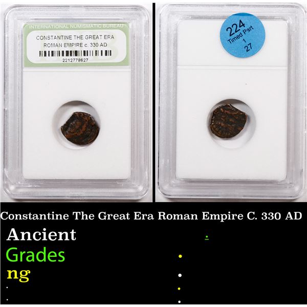 Constantine The Great Era Roman Empire C. 330 AD Ancient Graded By INB