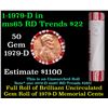 Image 1 : Shotgun Lincoln 1c roll, 1979-d 50 pcs Brandt 50c Wrapper.