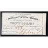 Image 2 : 1861 Confederate Twenty $20 interest Note  Grades Select CU