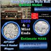 Image 1 : Buffalo Nickel Shotgun Roll in Old Bank Style 'Automat Horn & Hardart, Abbott Coin Counter' Wrapper 