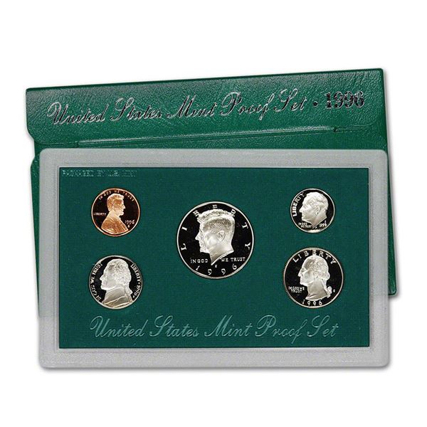 1996 United States Mint Proof Set 5 coins