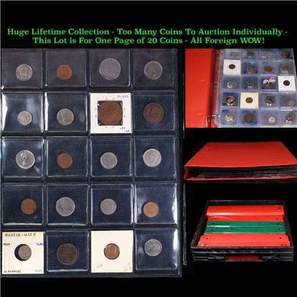 Huge Liifetime Collection - Too Many Coins To Auction Individually - This Lot is For One Page of 20 