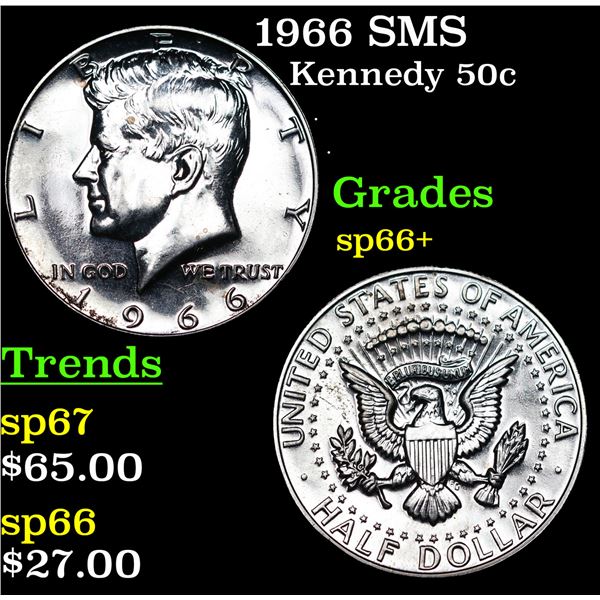 1966 SMS Kennedy Half Dollar 50c Grades sp66+