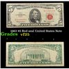 Image 1 : 1963 $5 Red seal United States Note Grades vf+