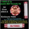 Image 1 : Shotgun Lincoln 1c roll, 2003-d 50 pcs Brandt 50c Wrapper.
