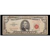 Image 2 : 1963 **Star Note** $5 Red Seal United States Note Grades vf+