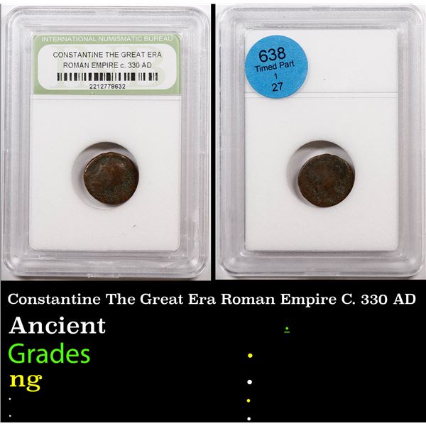 Constantine The Great Era Roman Empire C. 330 AD Ancient Graded By INB